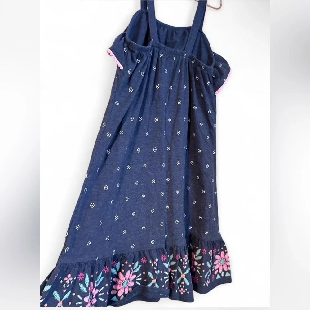 Jumping Beans Girls Size‎ 6 Blue Pink Floral Summer Spring Vacation Dress